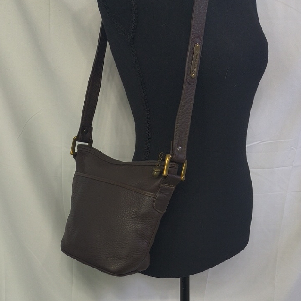 Made In USA Vintage Timberland Brown Leather Crossbody Bag  - Very Rare